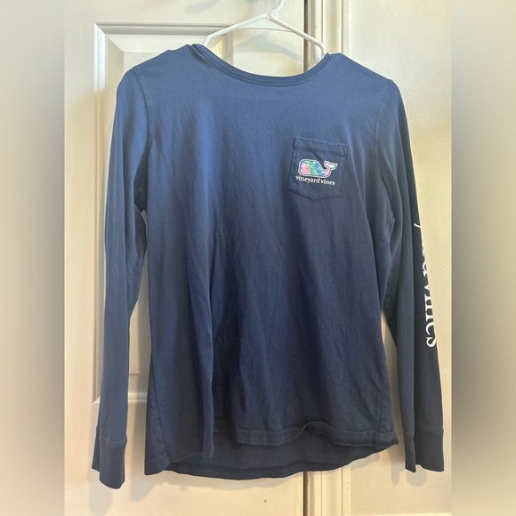 Girls Vineyard Vines tye die navy blue shirt - Picture 4 of 5